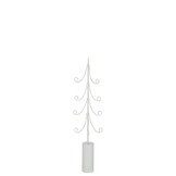 J-LINE BOOM LED CILINDER VOET IJZER WIT MIDDELGROOT