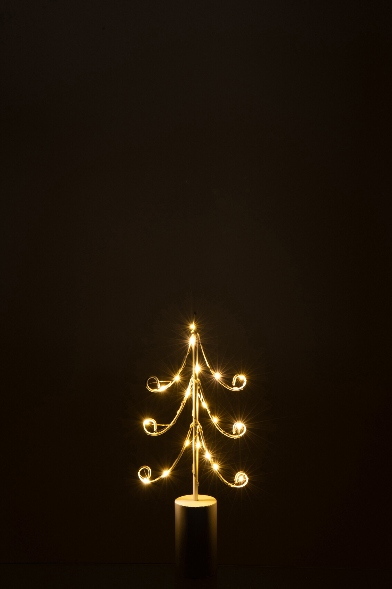 J-LINE BOOM LED CILINDER VOET IJZER WIT KLEIN