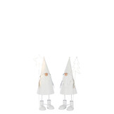 J-LINE KERSTMAN LED STER + BOOM METAAL WIT KLEIN ASSORTIMENT VAN 2