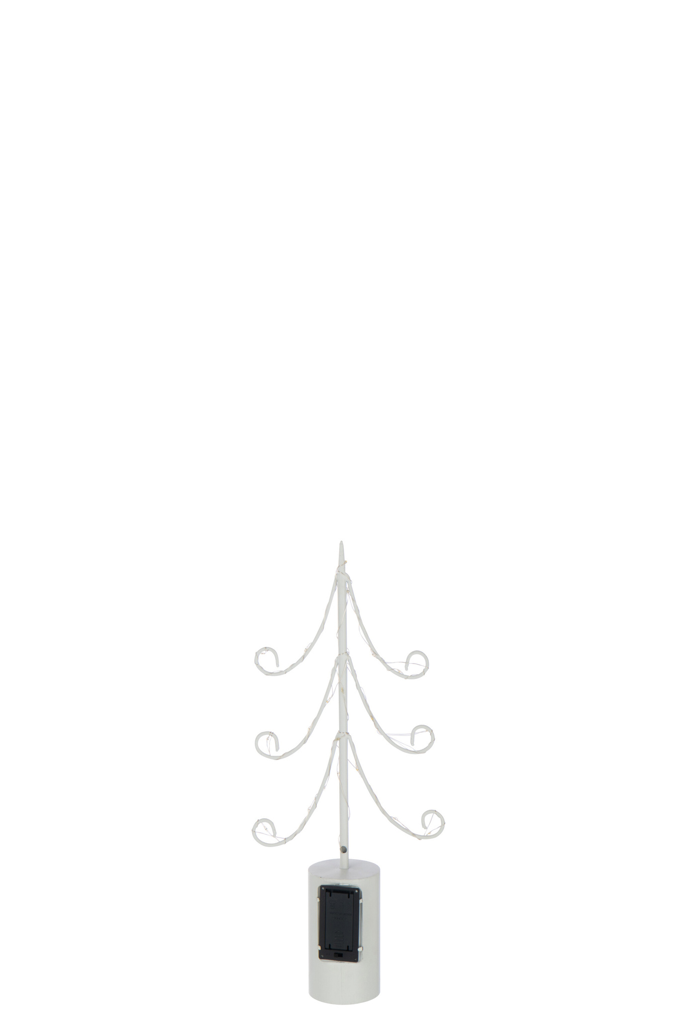 J-LINE BOOM LED CILINDER VOET IJZER WIT KLEIN