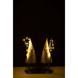 J-LINE KERSTMAN LED STER + BOOM METAAL WIT KLEIN ASSORTIMENT VAN 2