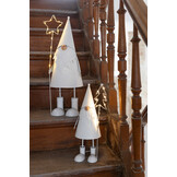 J-LINE KERSTMAN LED STER + BOOM METAAL WIT KLEIN ASSORTIMENT VAN 2