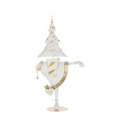 J-LINE KERSTMAN LED BOOM IJZER GOUDKLEURIG/WIT GROOT