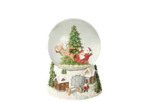J-LINE WATER GLOBE KERSTMAN POLYRESIN MULTICOLOR