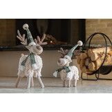 J-LINE ELAND SJAAL POLYESTER GEBROKEN WIT/GROEN KLEIN