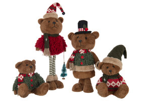 J-LINE TELESCOPISCHE WINTERKLEDING POLYESTER BERENPRINT ASSORTIMENT VAN 2