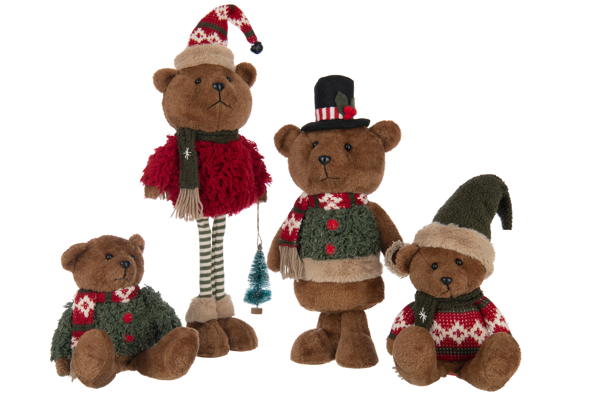 J-LINE TELESCOPISCHE WINTERKLEDING POLYESTER BERENPRINT ASSORTIMENT VAN 2