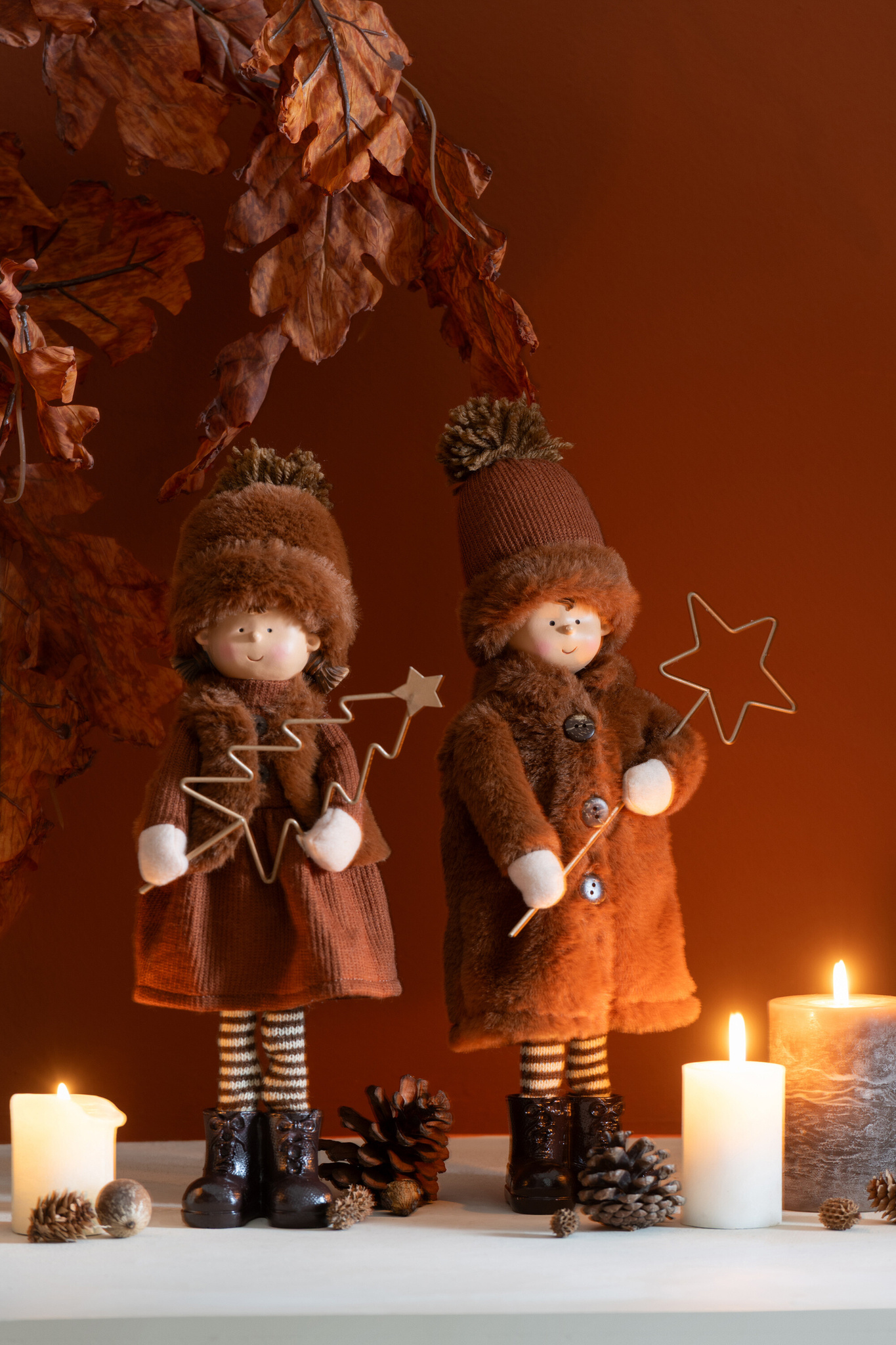 J-LINE JONGEN/MEISJE STER + BOOM POLYESTER MULTIKLEUR ASSORTIMENT VAN 2