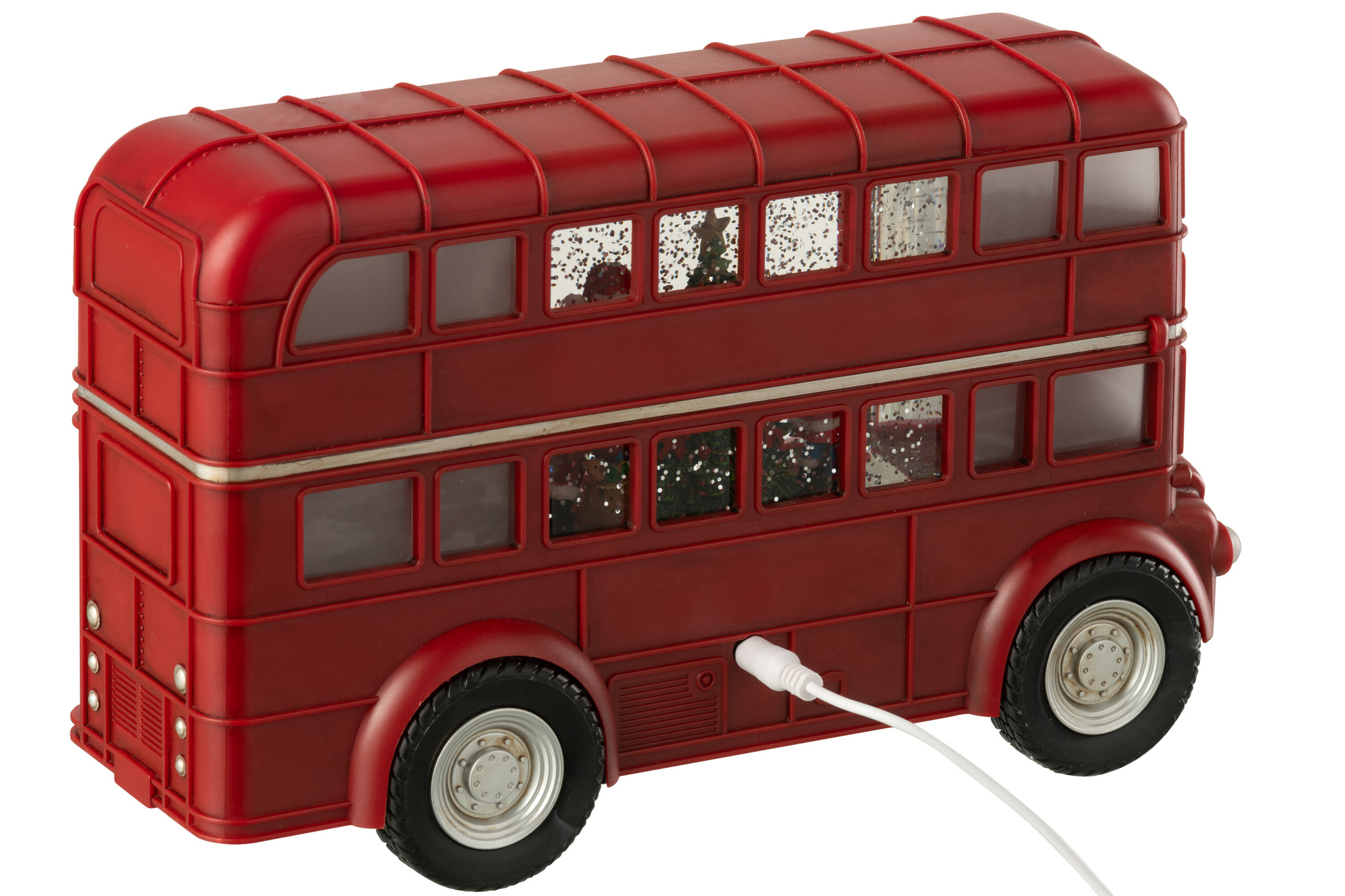 J-LINE BUS LED + MUZIEK KERSTMAN PLASTIC MULTICOLOR