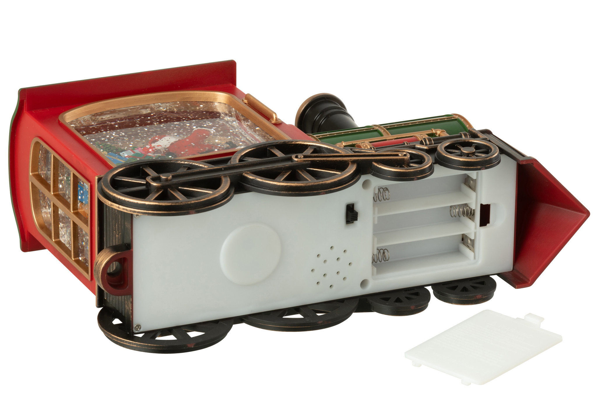 J-LINE TREIN MET LED-VERLICHTING + MUZIEK KERSTMAN PLASTIC MULTICOLOR