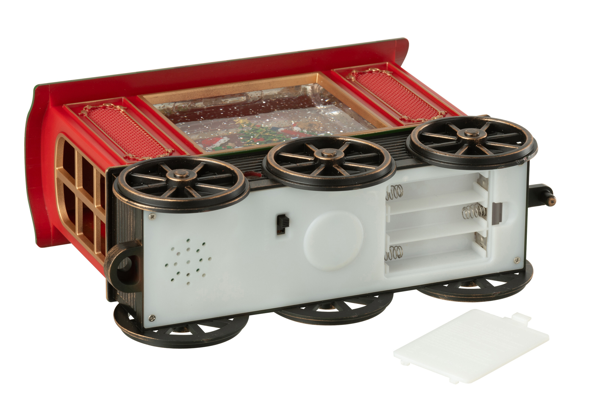 J-LINE TREIN MET LED-VERLICHTING + MUZIEK KERSTMAN PLASTIC MULTICOLOR