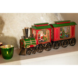 J-LINE TREIN MET LED-VERLICHTING + MUZIEK KERSTMAN PLASTIC MULTICOLOR