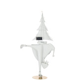 J-LINE KERSTMAN LED BOOM IJZER GOUDKLEURIG/WIT GROOT