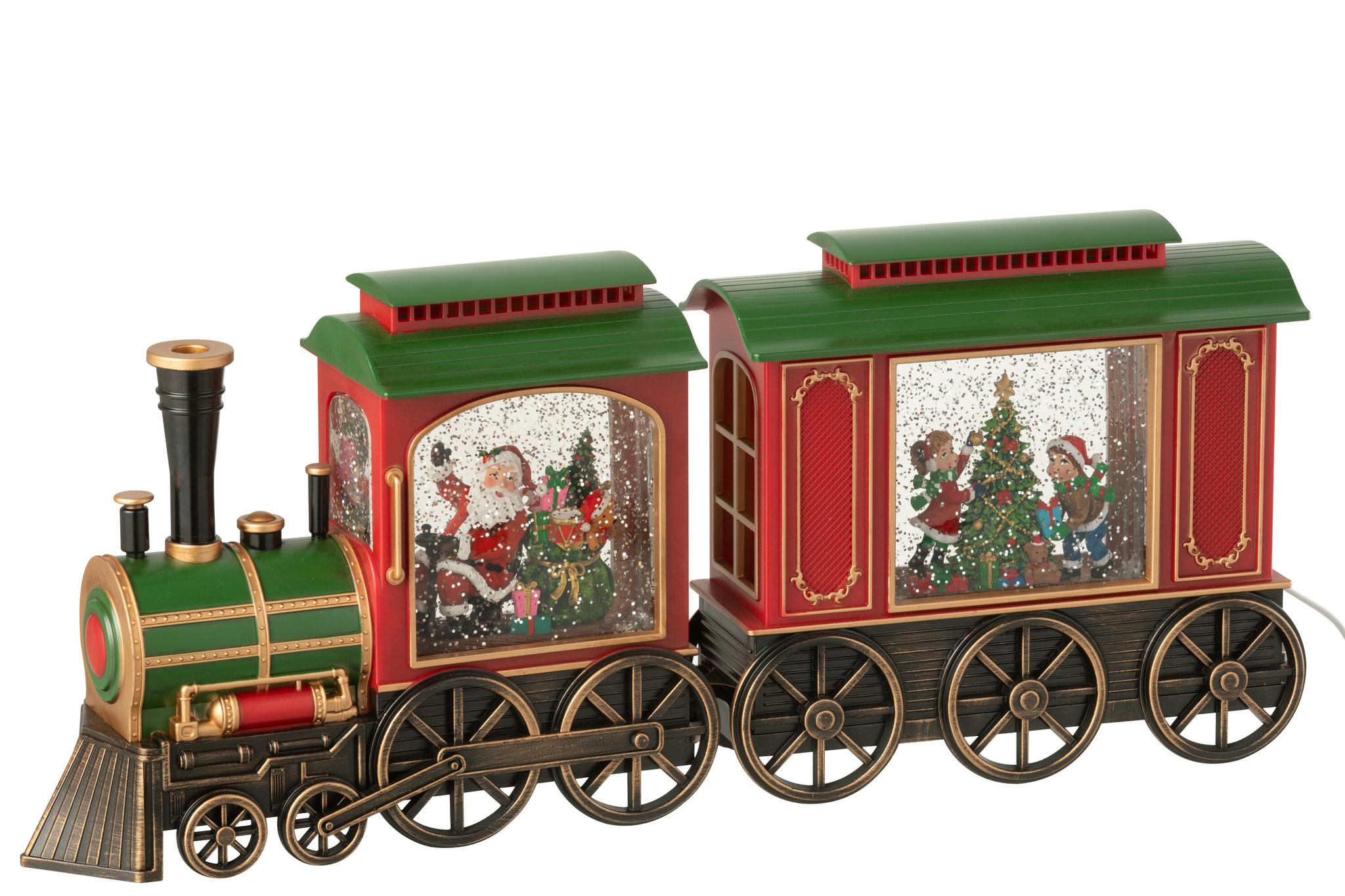 J-LINE TREIN MET LED-VERLICHTING + MUZIEK KERSTMAN PLASTIC MULTICOLOR