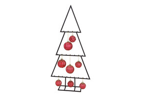 WURM KERSTBOOM METAAL ZWART 38X77X10CM