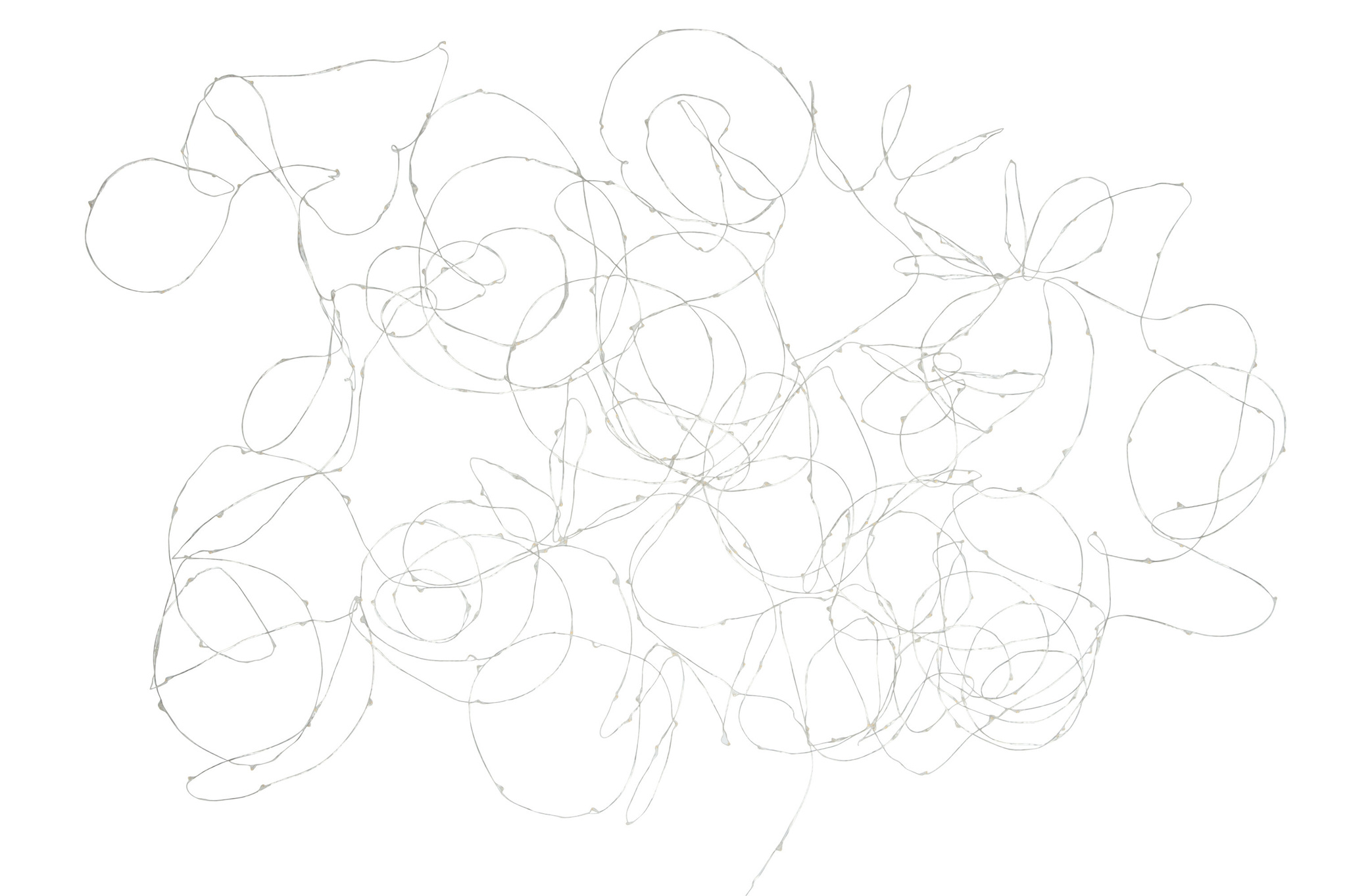 J-LINE KERSTVERLICHTING DRAAD 30M ZILVER 300 LED WARM WIT