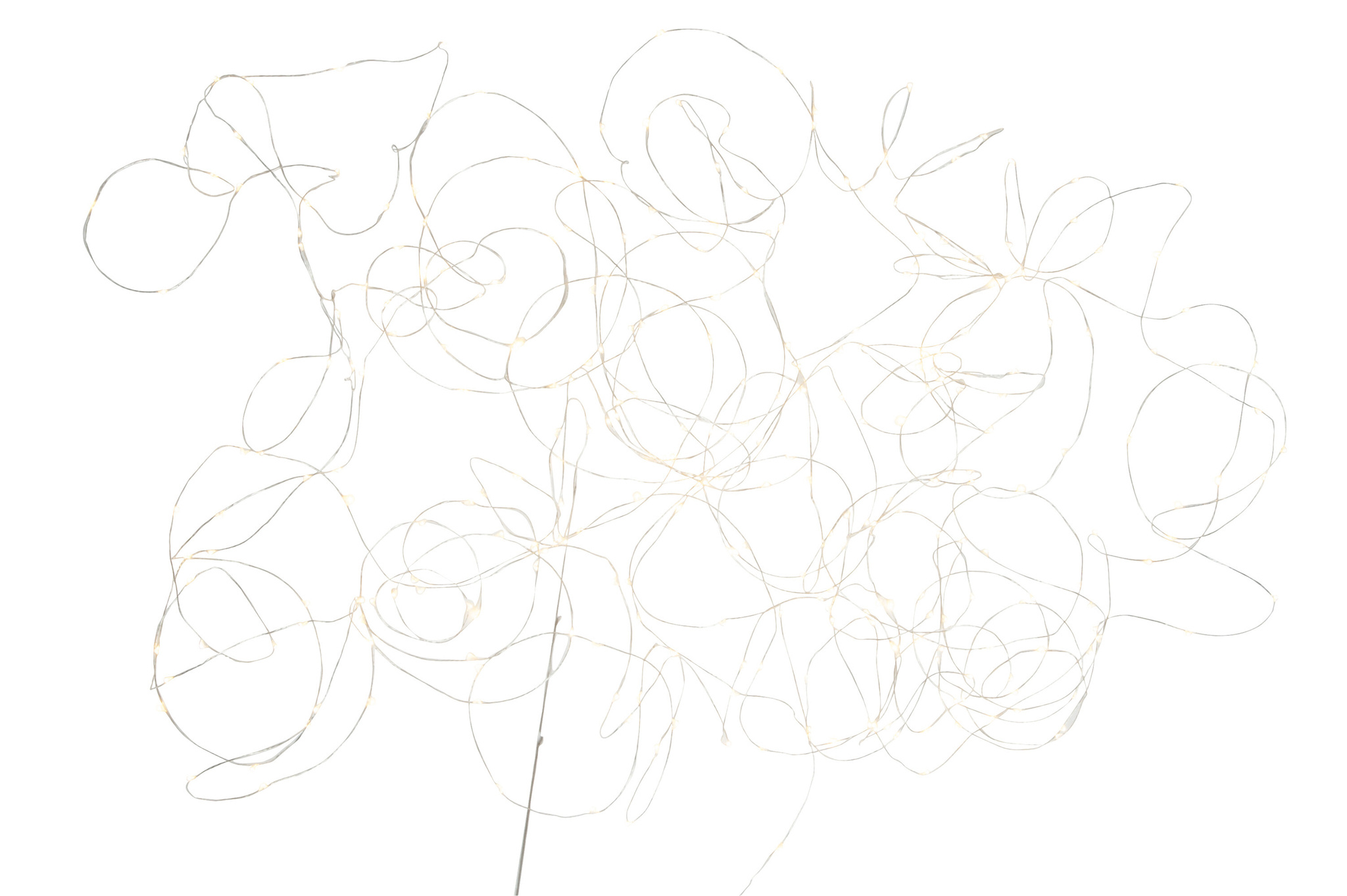 J-LINE KERSTVERLICHTING DRAAD 30M ZILVER 300 LED WARM WIT