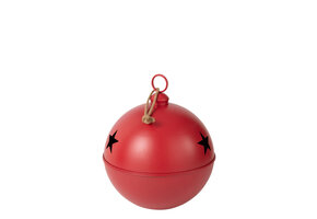 J-LINE KERSTBAL MAT BAL IJZER ROOD GROOT