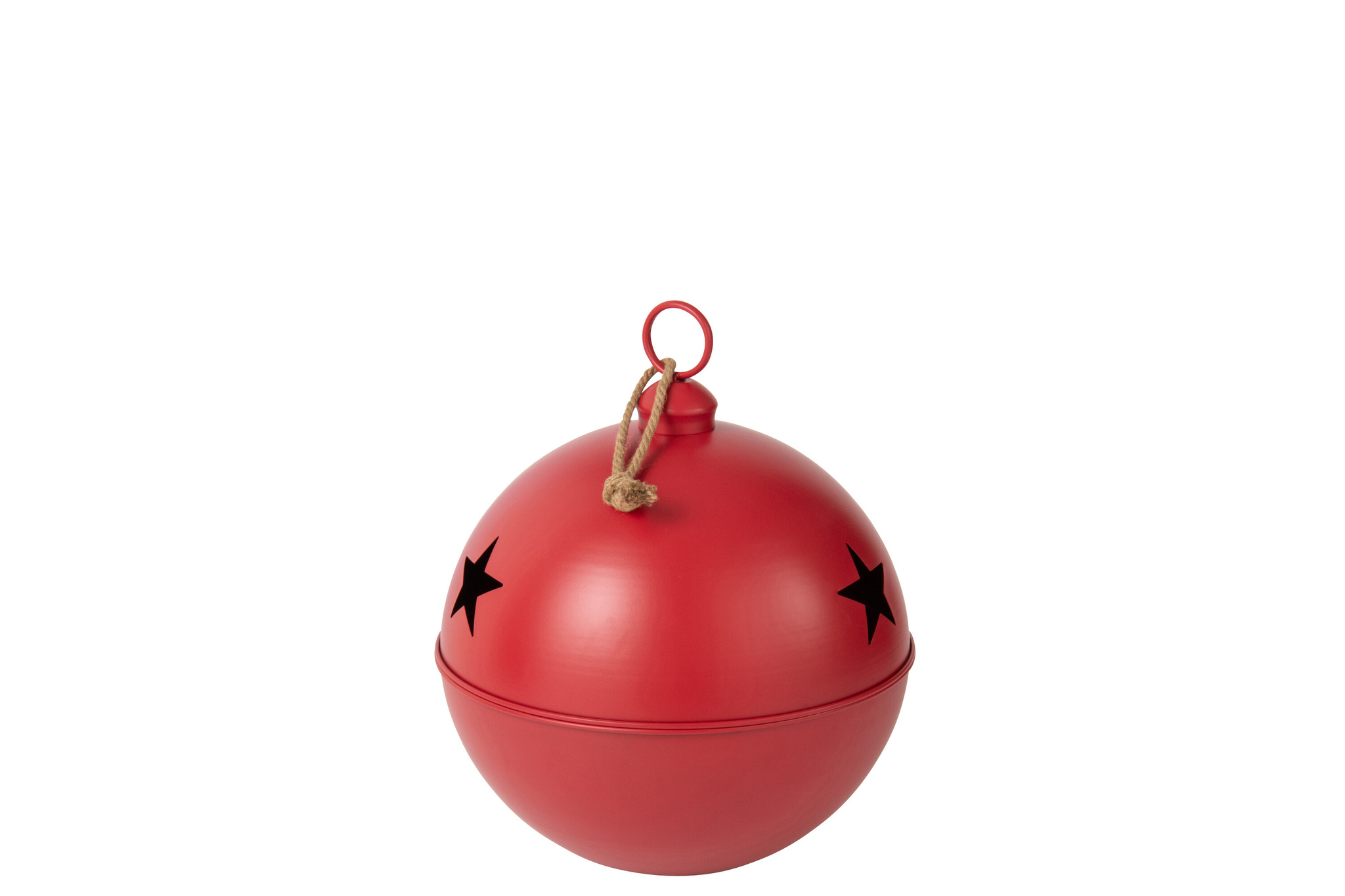 J-LINE KERSTBAL MAT BAL IJZER ROOD GROOT