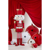J-LINE KERSTBAL MAT BAL IJZER ROOD GROOT