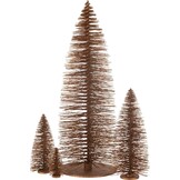 J-LINE KERSTBOOM DECO GLITTERS HOUT BRUIN EXTRA GROOT