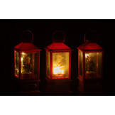 J-LINE SNEEUWBOL LANTAARN LED KERST HARS – ASSORTIMENT VAN 3