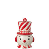 J-LINE POT DECORATIEVE SNEEUWPOP + HOED DOLOMIET KERST ROOD/WIT