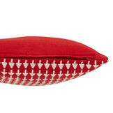 J-LINE KUSSEN KERSTBOMEN KATOEN KERST ROOD/WIT