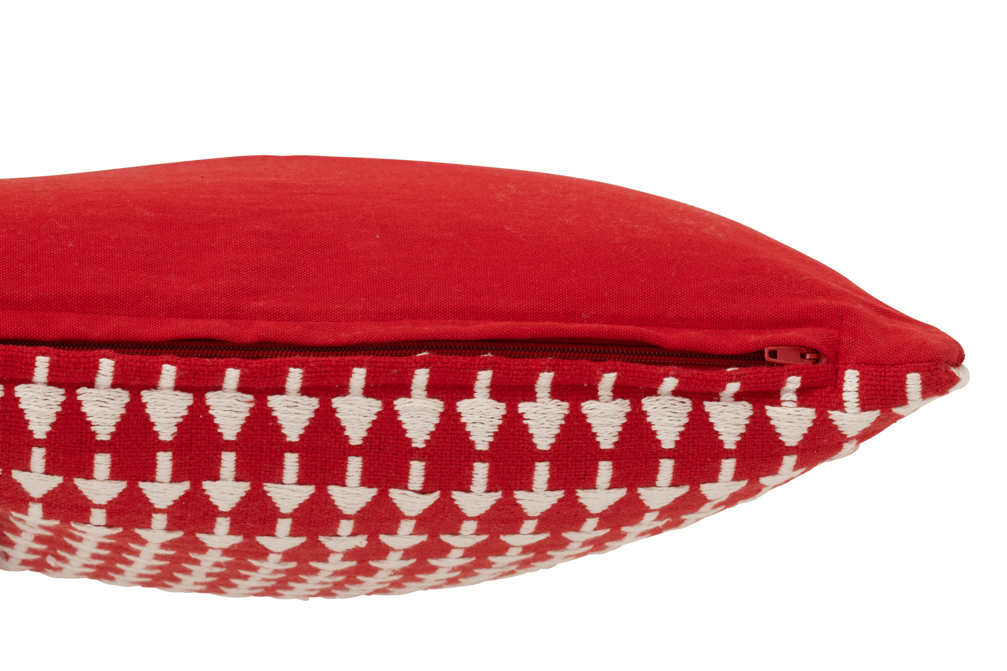 J-LINE KUSSEN KERSTBOMEN KATOEN KERST ROOD/WIT