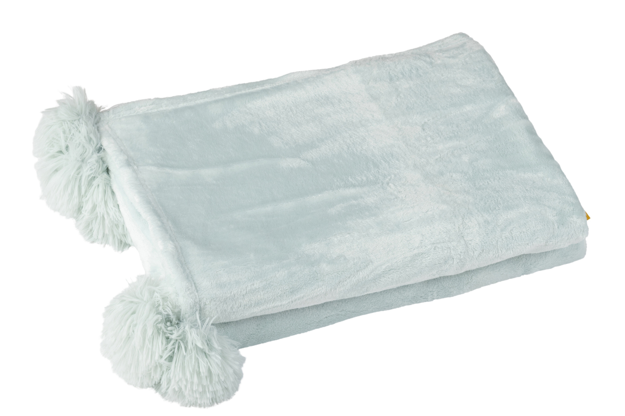 J-LINE PLAID POMPOM POLYESTER LICHTBLAUW