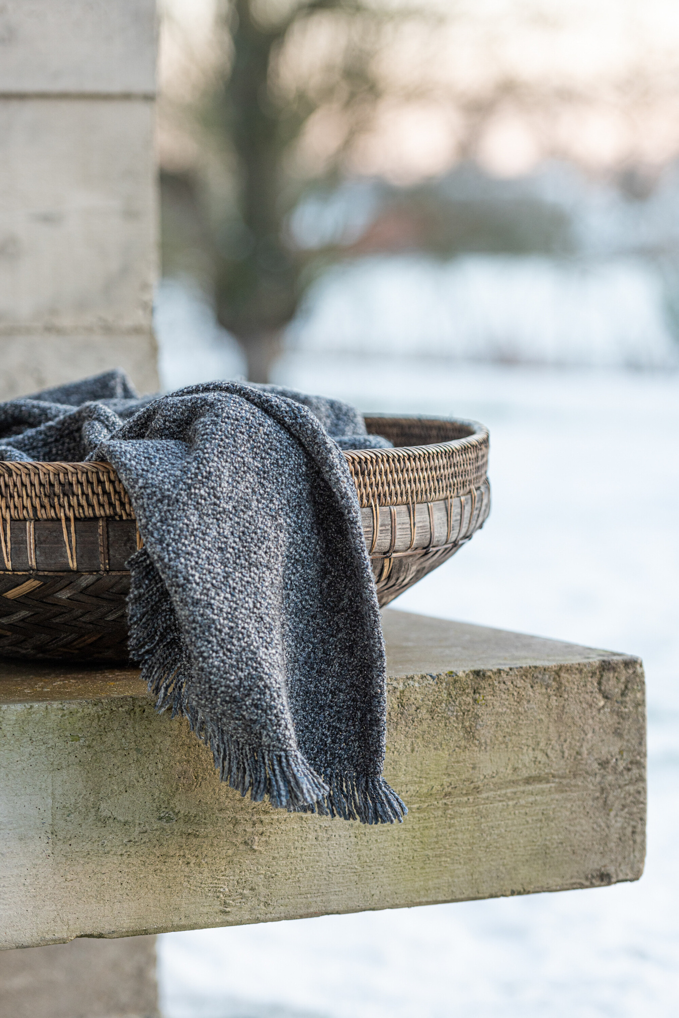 J-LINE GERUITE ETNISCHE KATOENEN BLAUWE