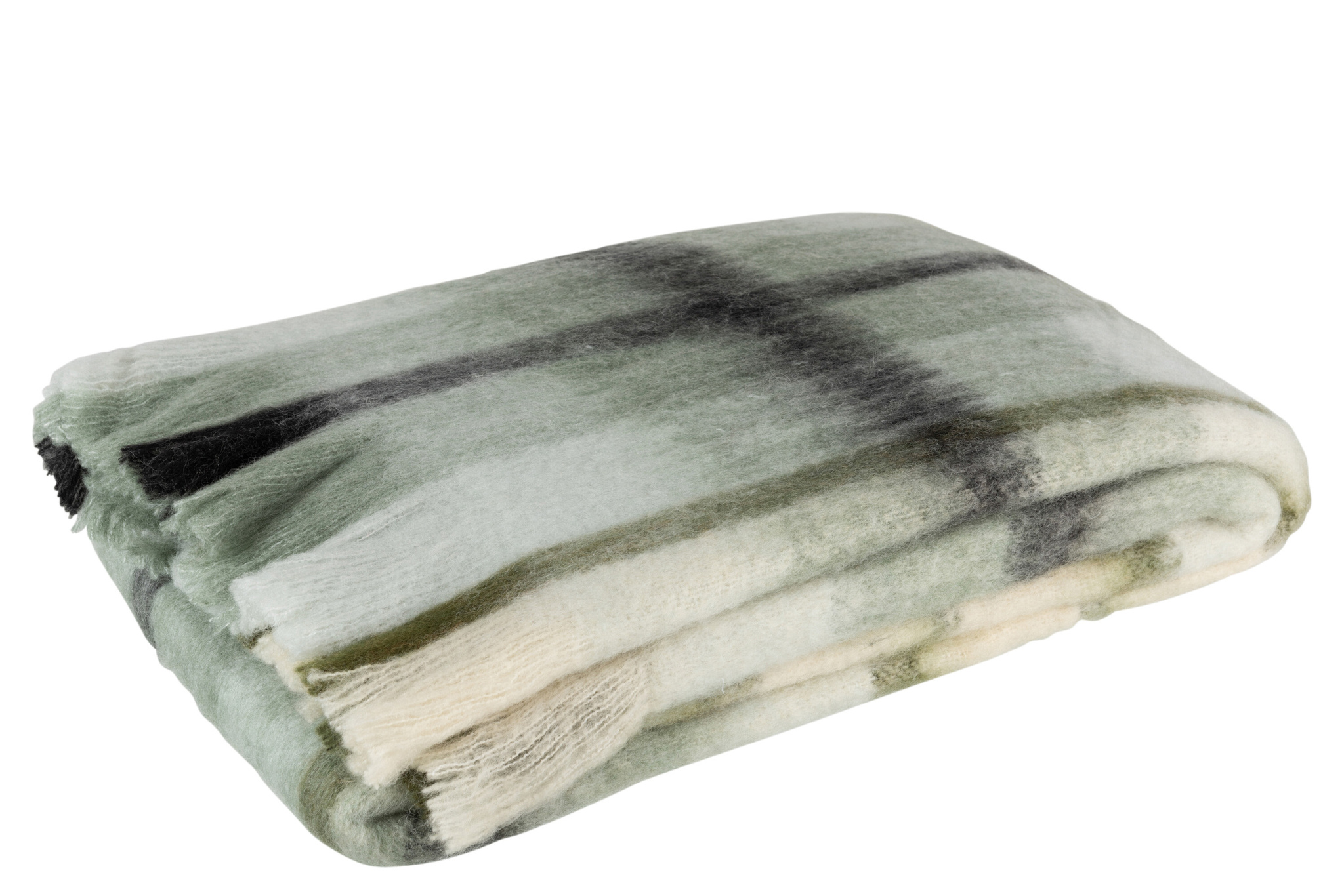 J-LINE PLAID RHOMBUS ACRYL/WOL BRUIN/GROEN/WIT