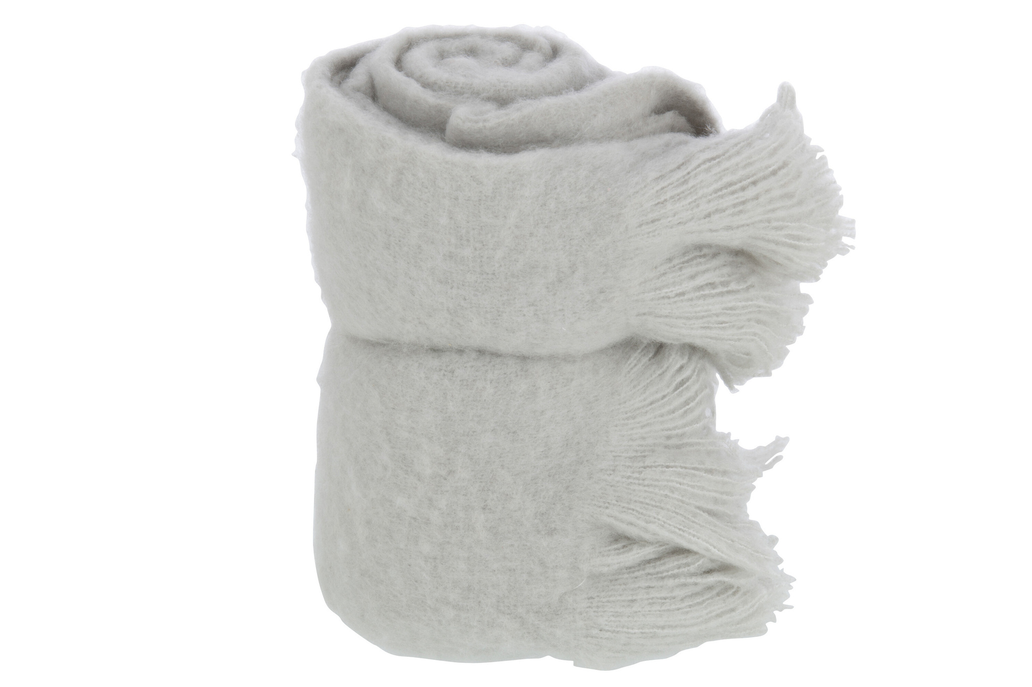 J-LINE PLAID MET FRANJES POLYESTER GRIJS