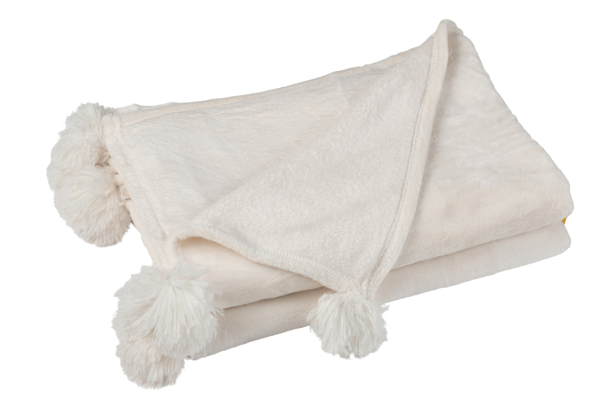 J-LINE PLAID POMPOM POLYESTER ROOM