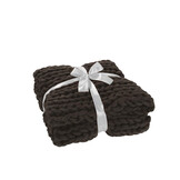 J-LINE PLAID GEBREID ACRYL DONKERGRIJS