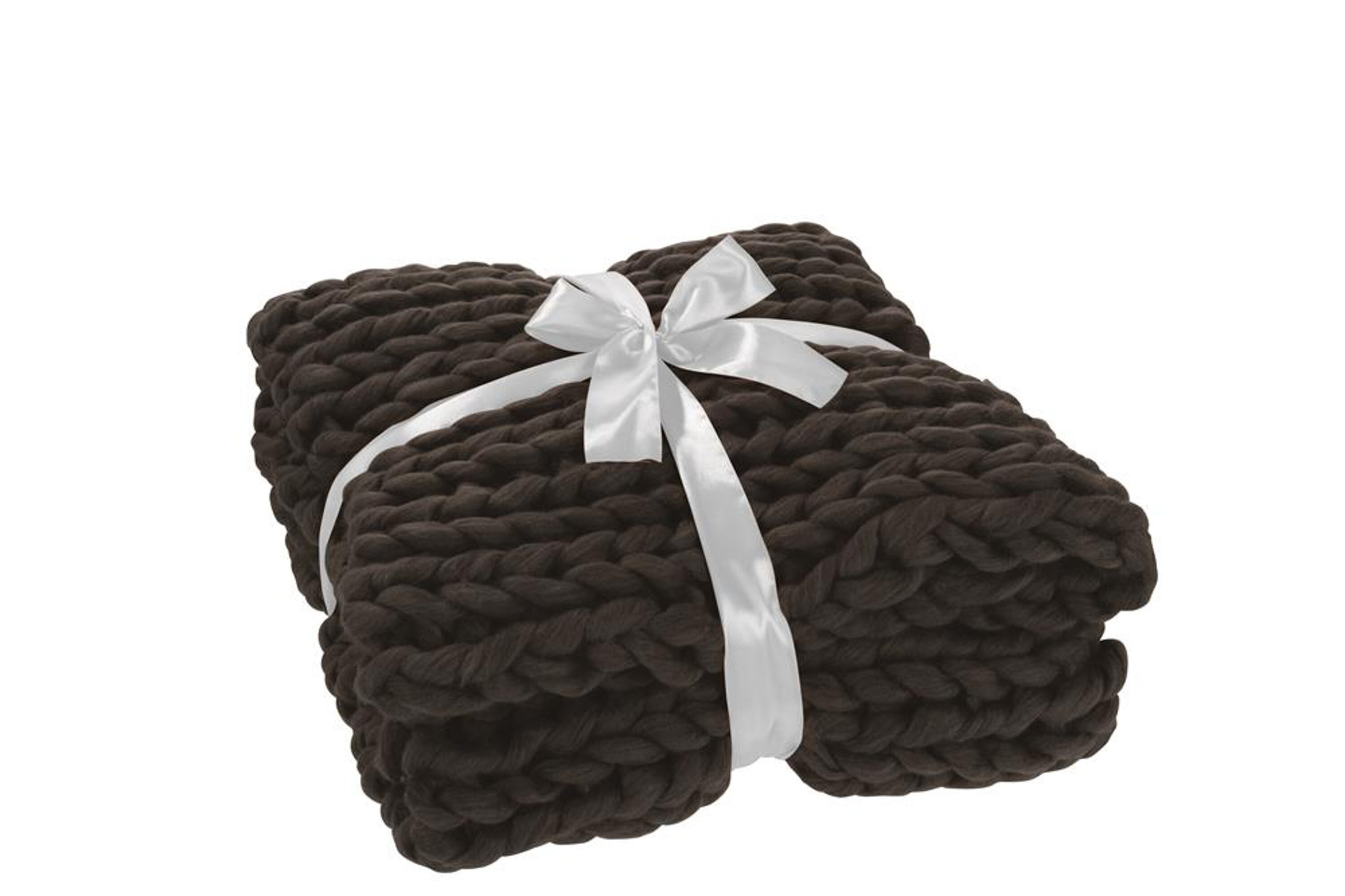 J-LINE PLAID GEBREID ACRYL DONKERGRIJS