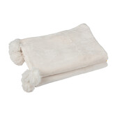 J-LINE PLAID POMPOM POLYESTER ROOM