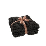 J-LINE PLAID GEBREID ACRYL DONKERGRIJS