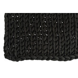 J-LINE PLAID GEBREID ACRYL DONKERGRIJS