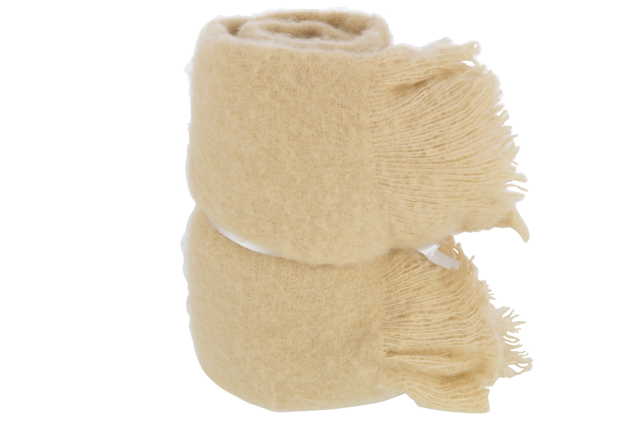 J-LINE GOOI MET FRANJES VAN POLYESTER BEIGE