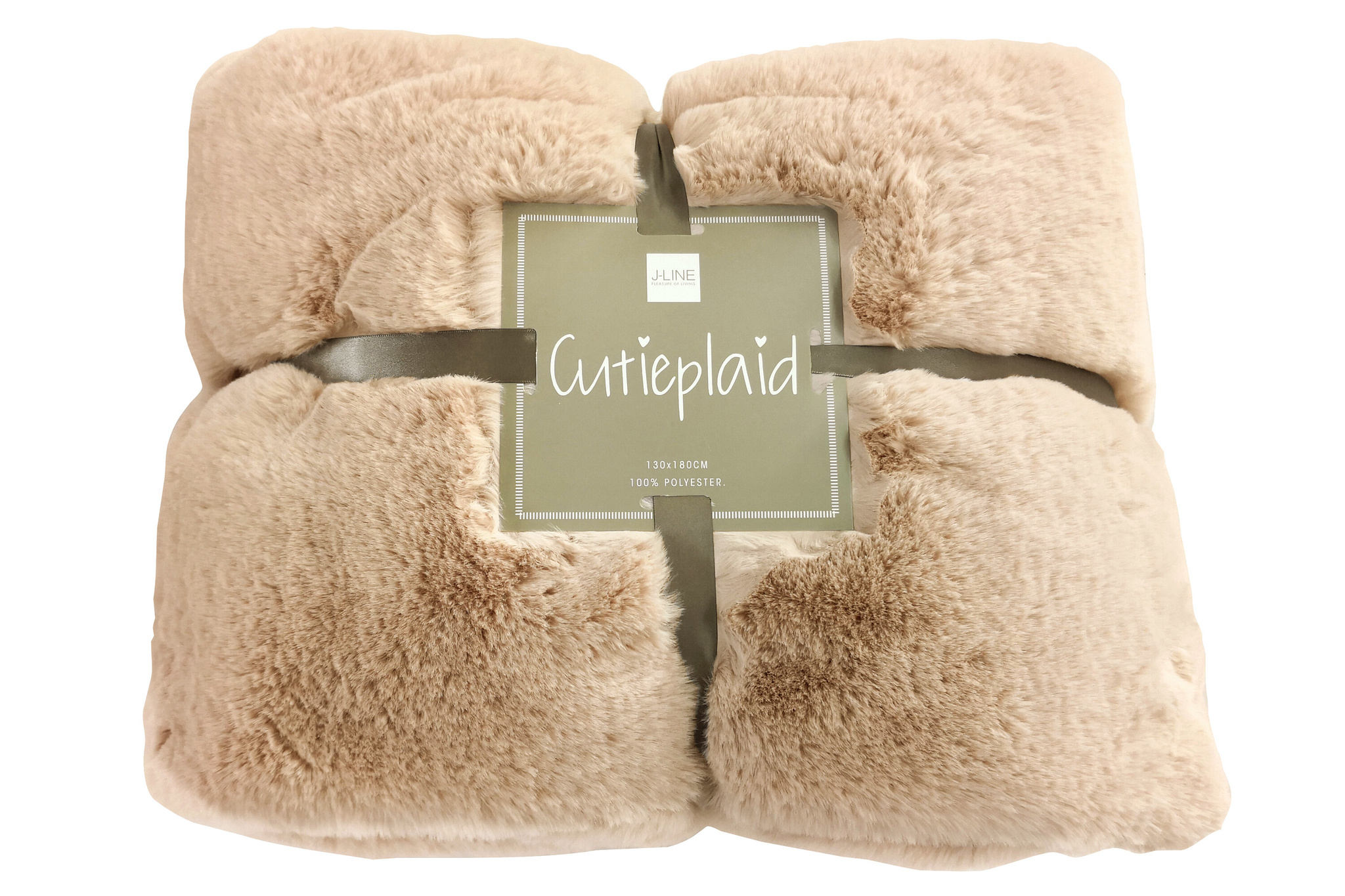 J-LINE PLAID CUTIE POLYESTER LICHT KAMEEL