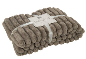 J-LINE GERUITE RIBFLUWELEN POLYESTER MUIS GRIJS