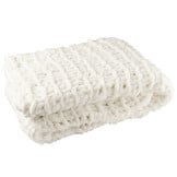 J-LINE DEKEN GEBREID POLYESTER WIT