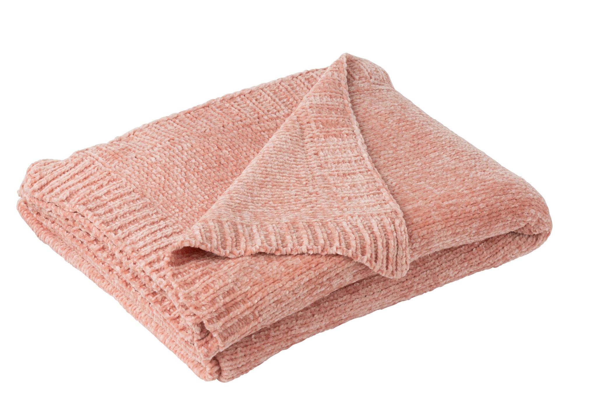 J-LINE DEKEN CHENILLE POLYESTER LICHTROZE