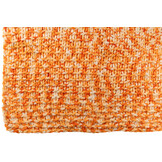 J-LINE DEKEN GEBREID POLYESTER ORANJE/WIT
