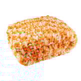 J-LINE DEKEN GEBREID POLYESTER ORANJE/WIT