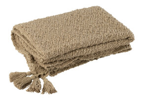 J-LINE PLAID KWASTJES KATOEN DONKER BEIGE