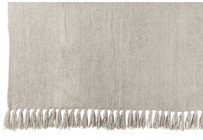 J-LINE DEKEN CHENILLE POLYESTER GRIJS