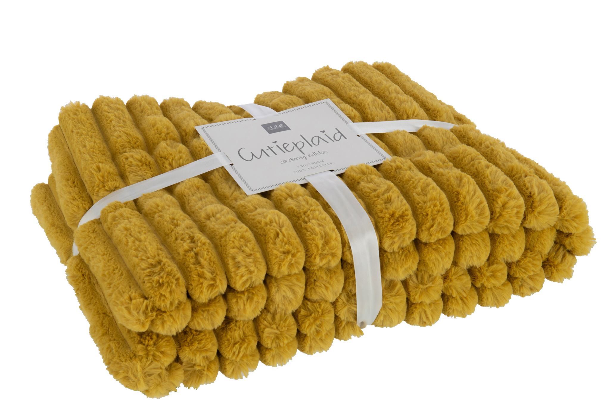 J-LINE GERUITE RIBFLUWELEN POLYESTER OKER