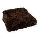 J-LINE DEKENTJE MOUTIE POLYESTER DONKERBRUIN